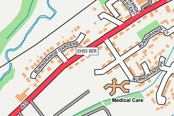 EH55 8ER map - OS OpenMap – Local (Ordnance Survey)