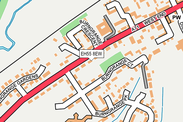 EH55 8EW map - OS OpenMap – Local (Ordnance Survey)