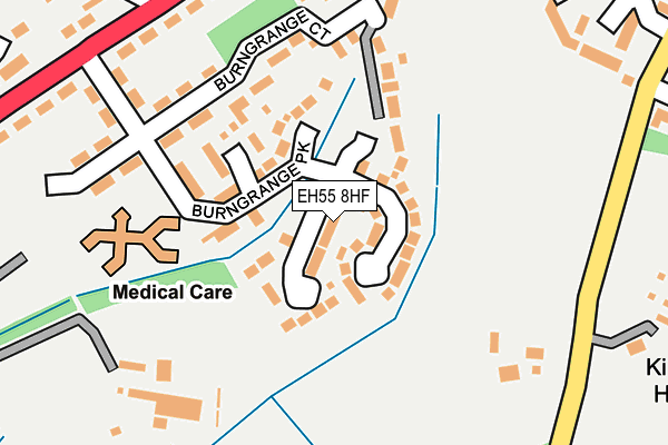 EH55 8HF map - OS OpenMap – Local (Ordnance Survey)