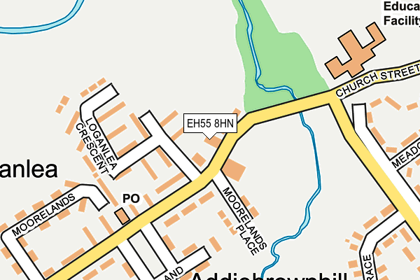 EH55 8HN map - OS OpenMap – Local (Ordnance Survey)