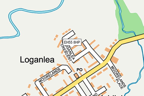 EH55 8HP map - OS OpenMap – Local (Ordnance Survey)