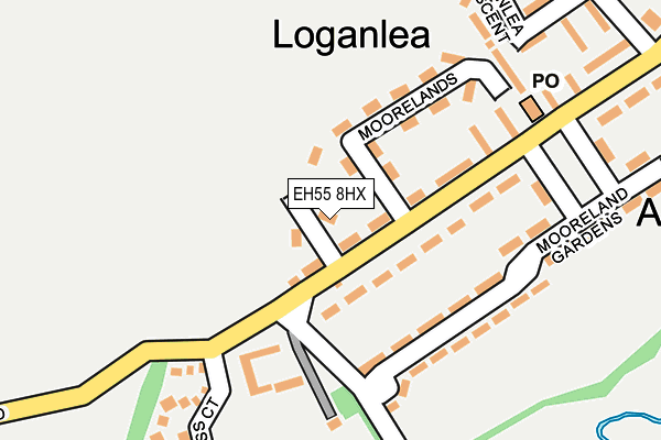 EH55 8HX map - OS OpenMap – Local (Ordnance Survey)