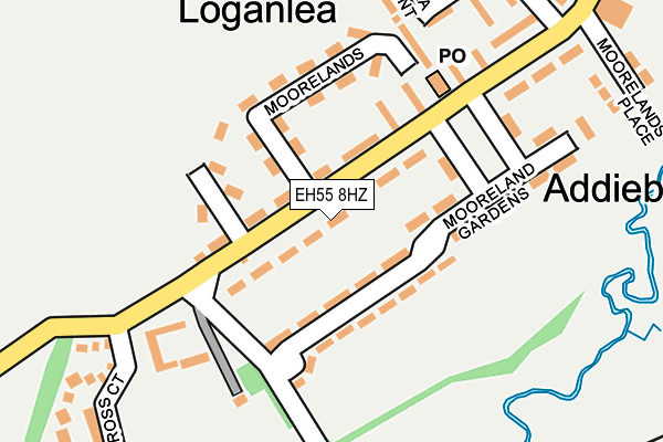 EH55 8HZ map - OS OpenMap – Local (Ordnance Survey)