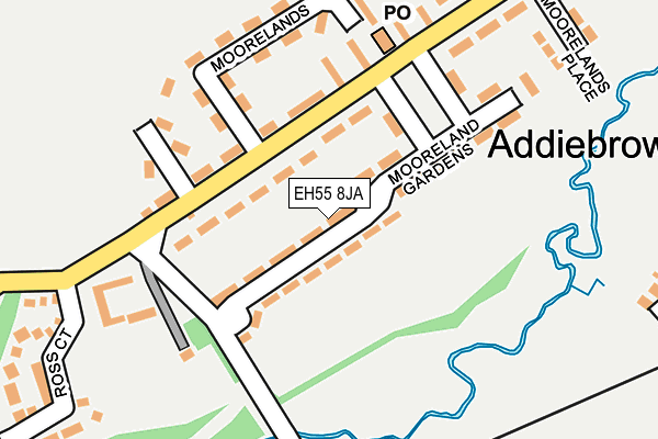 EH55 8JA map - OS OpenMap – Local (Ordnance Survey)