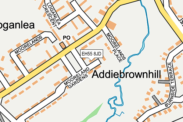 EH55 8JD map - OS OpenMap – Local (Ordnance Survey)