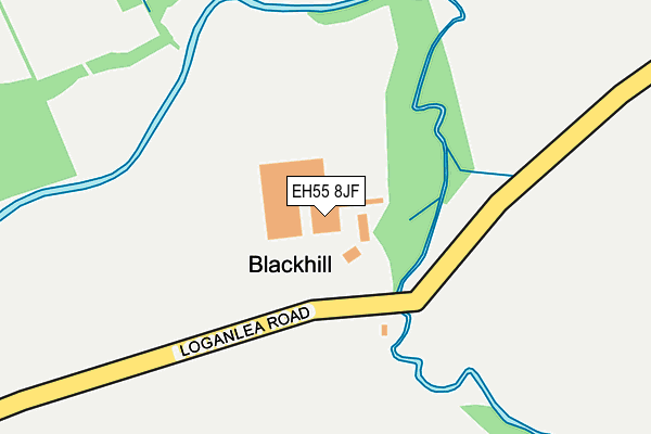 EH55 8JF map - OS OpenMap – Local (Ordnance Survey)