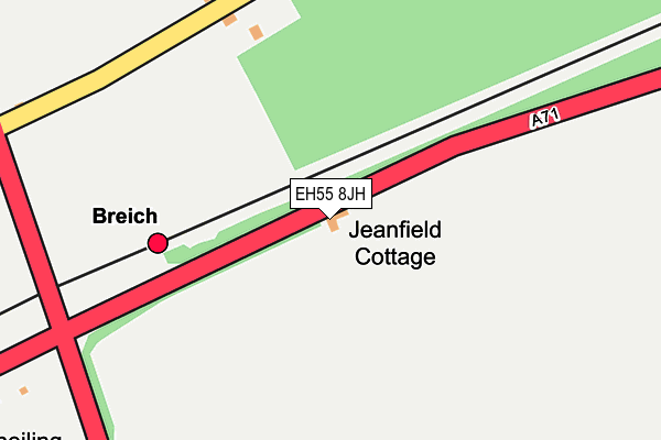 EH55 8JH map - OS OpenMap – Local (Ordnance Survey)