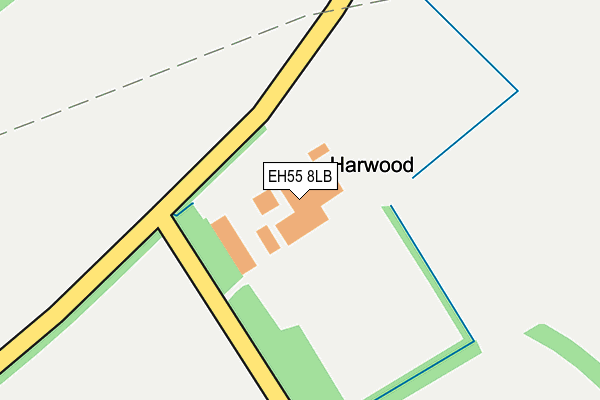 EH55 8LB map - OS OpenMap – Local (Ordnance Survey)