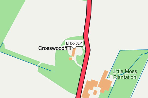 EH55 8LP map - OS OpenMap – Local (Ordnance Survey)