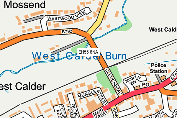 EH55 8NA map - OS OpenMap – Local (Ordnance Survey)