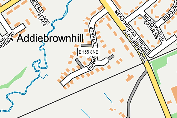 EH55 8NE map - OS OpenMap – Local (Ordnance Survey)