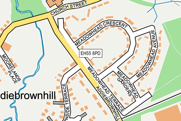 EH55 8PD map - OS OpenMap – Local (Ordnance Survey)
