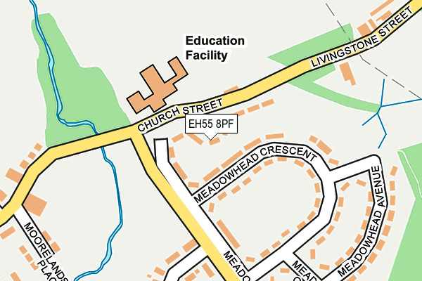 EH55 8PF map - OS OpenMap – Local (Ordnance Survey)