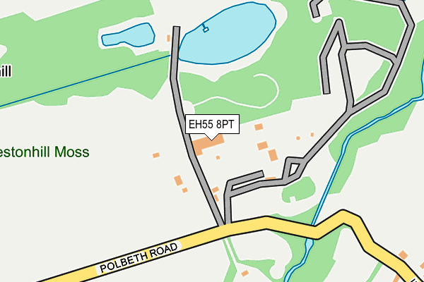 EH55 8PT map - OS OpenMap – Local (Ordnance Survey)