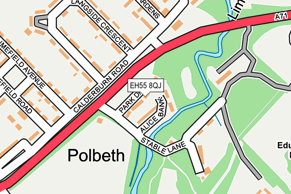 EH55 8QJ map - OS OpenMap – Local (Ordnance Survey)