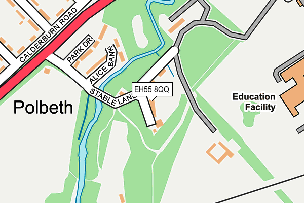 EH55 8QQ map - OS OpenMap – Local (Ordnance Survey)