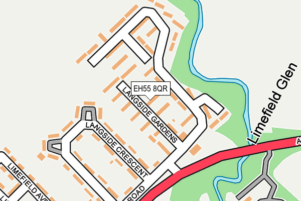 EH55 8QR map - OS OpenMap – Local (Ordnance Survey)
