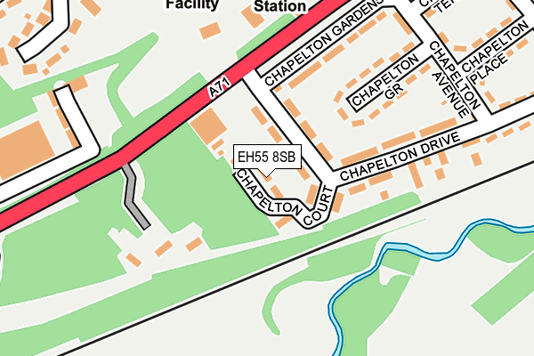 EH55 8SB map - OS OpenMap – Local (Ordnance Survey)