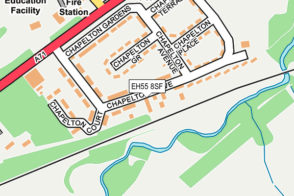 EH55 8SF map - OS OpenMap – Local (Ordnance Survey)