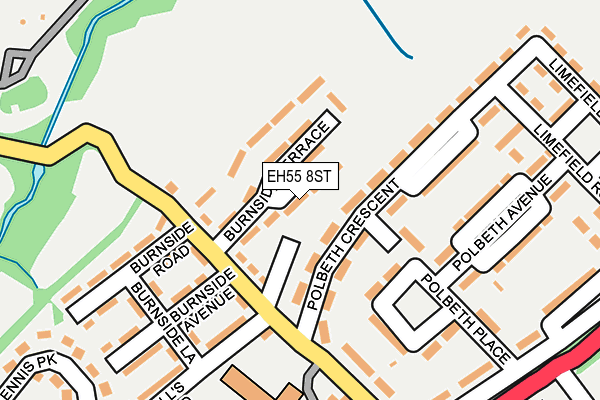 EH55 8ST map - OS OpenMap – Local (Ordnance Survey)