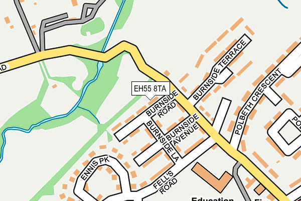 EH55 8TA map - OS OpenMap – Local (Ordnance Survey)