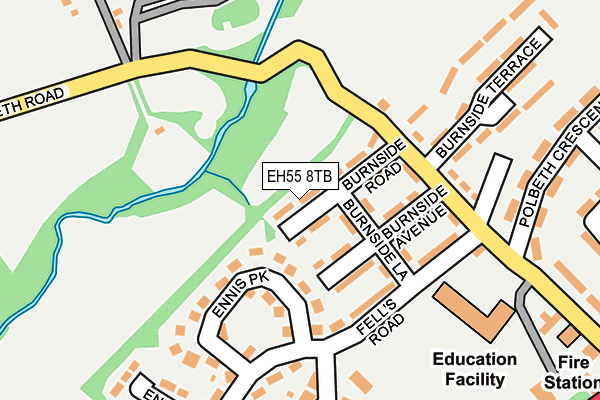 EH55 8TB map - OS OpenMap – Local (Ordnance Survey)