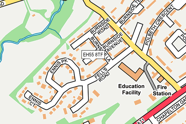 EH55 8TF map - OS OpenMap – Local (Ordnance Survey)