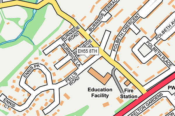 EH55 8TH map - OS OpenMap – Local (Ordnance Survey)