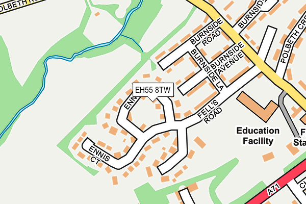 EH55 8TW map - OS OpenMap – Local (Ordnance Survey)