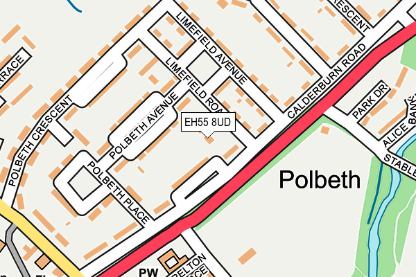 Map of POLBETH MINI MARKET LTD at local scale