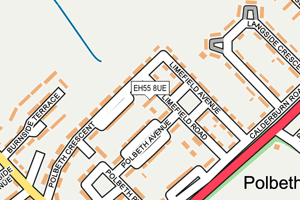 EH55 8UE map - OS OpenMap – Local (Ordnance Survey)