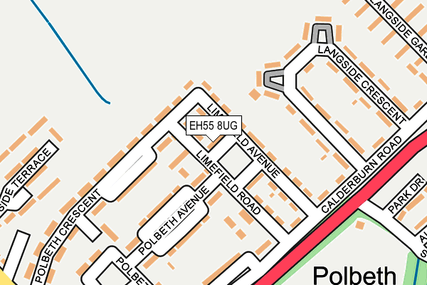 EH55 8UG map - OS OpenMap – Local (Ordnance Survey)