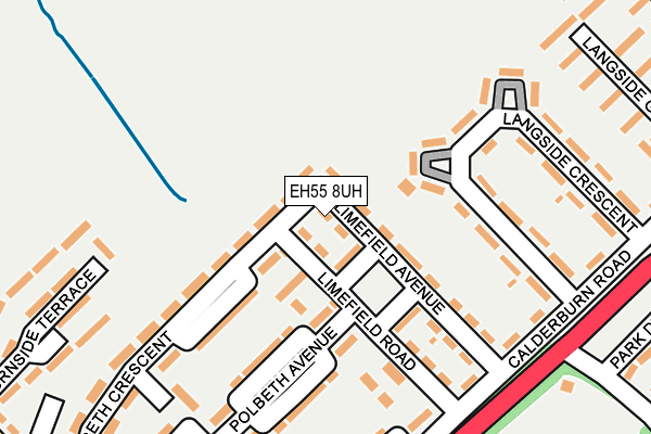 EH55 8UH map - OS OpenMap – Local (Ordnance Survey)