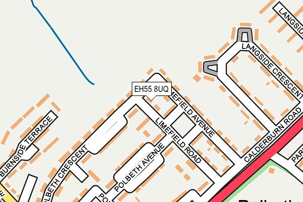 EH55 8UQ map - OS OpenMap – Local (Ordnance Survey)