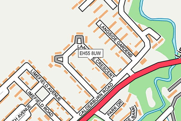 EH55 8UW map - OS OpenMap – Local (Ordnance Survey)