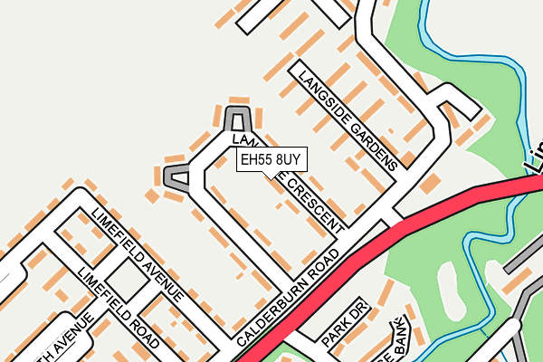 EH55 8UY map - OS OpenMap – Local (Ordnance Survey)