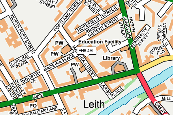 EH6 4AL map - OS OpenMap – Local (Ordnance Survey)