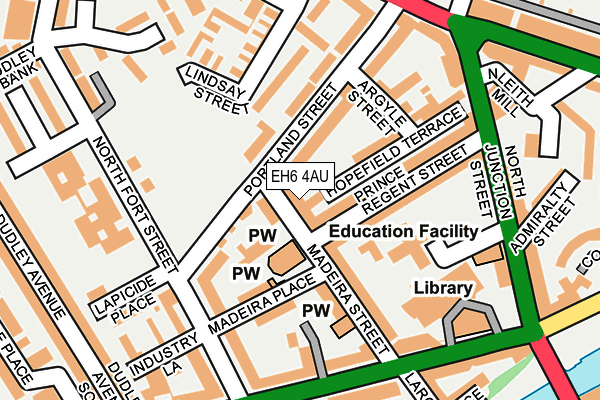 EH6 4AU map - OS OpenMap – Local (Ordnance Survey)