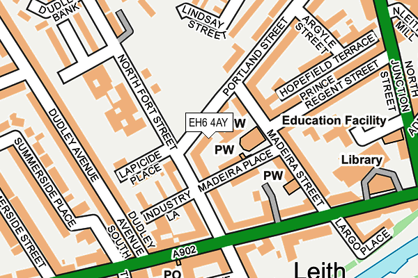 EH6 4AY map - OS OpenMap – Local (Ordnance Survey)