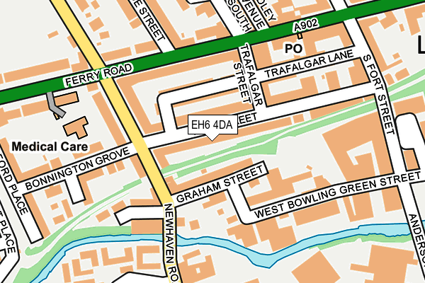 EH6 4DA map - OS OpenMap – Local (Ordnance Survey)