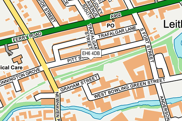 EH6 4DB map - OS OpenMap – Local (Ordnance Survey)