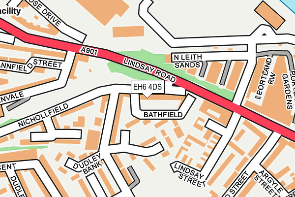 EH6 4DS map - OS OpenMap – Local (Ordnance Survey)