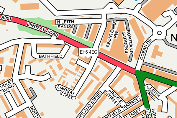 EH6 4EG map - OS OpenMap – Local (Ordnance Survey)