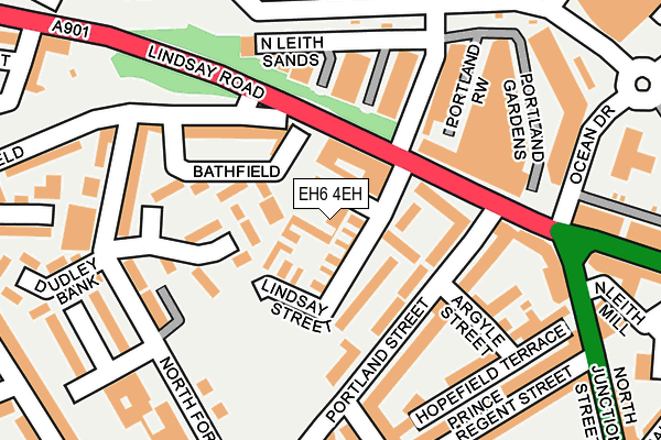 EH6 4EH map - OS OpenMap – Local (Ordnance Survey)