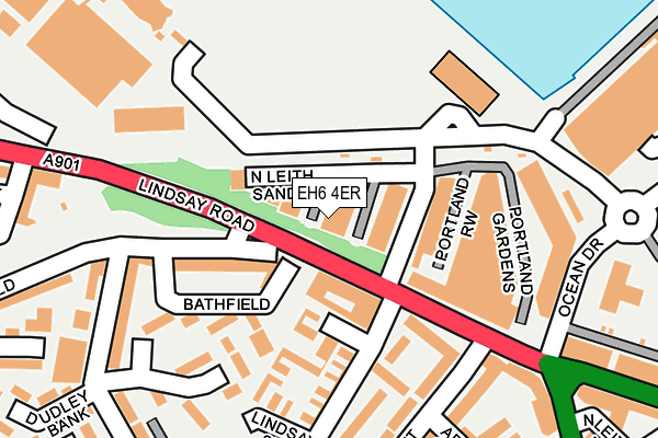 EH6 4ER map - OS OpenMap – Local (Ordnance Survey)