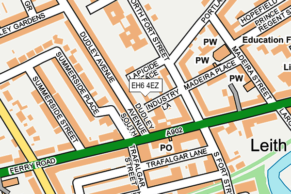 EH6 4EZ map - OS OpenMap – Local (Ordnance Survey)