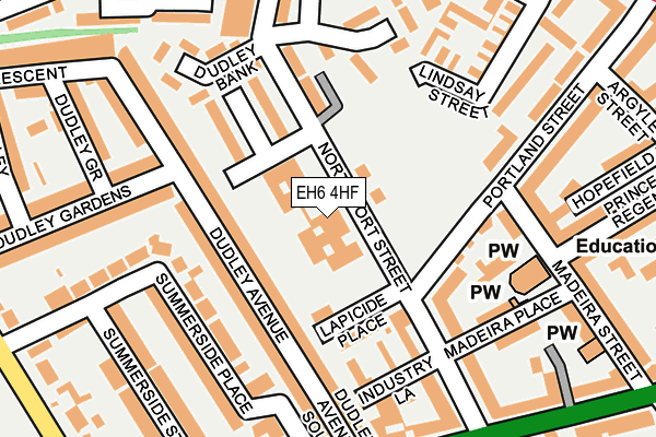 EH6 4HF map - OS OpenMap – Local (Ordnance Survey)