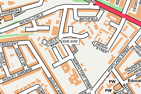 EH6 4HW map - OS OpenMap – Local (Ordnance Survey)