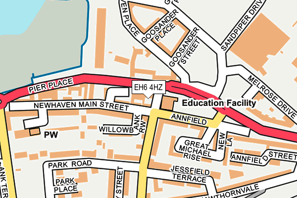 EH6 4HZ map - OS OpenMap – Local (Ordnance Survey)