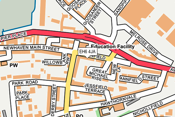 EH6 4JA map - OS OpenMap – Local (Ordnance Survey)
